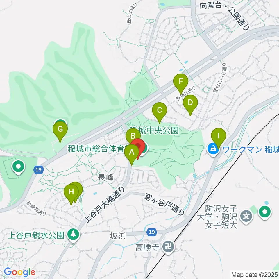 野村不動産いなぎアリーナ周辺の駐車場・コインパーキング一覧地図