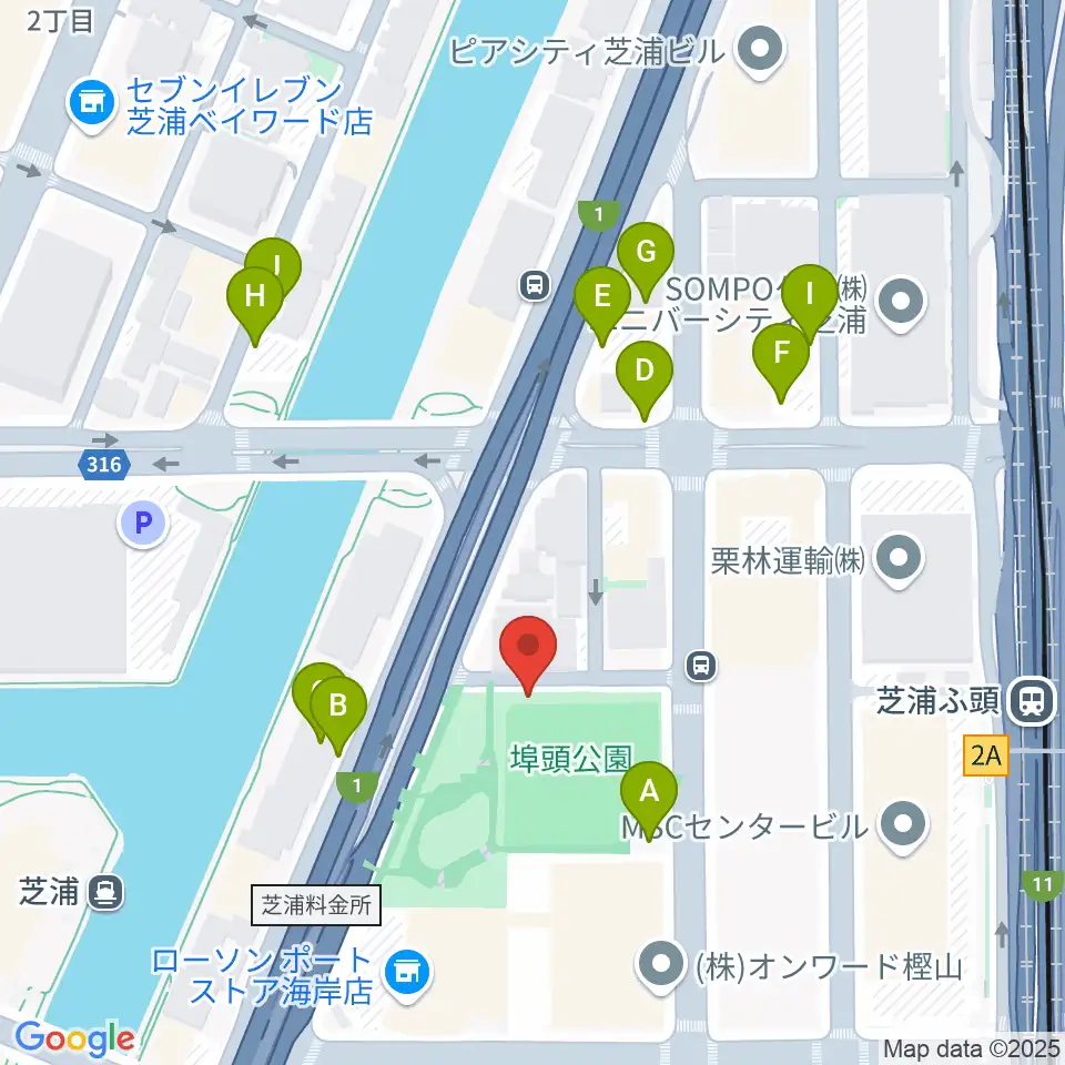 埠頭少年野球場周辺の駐車場・コインパーキング一覧地図