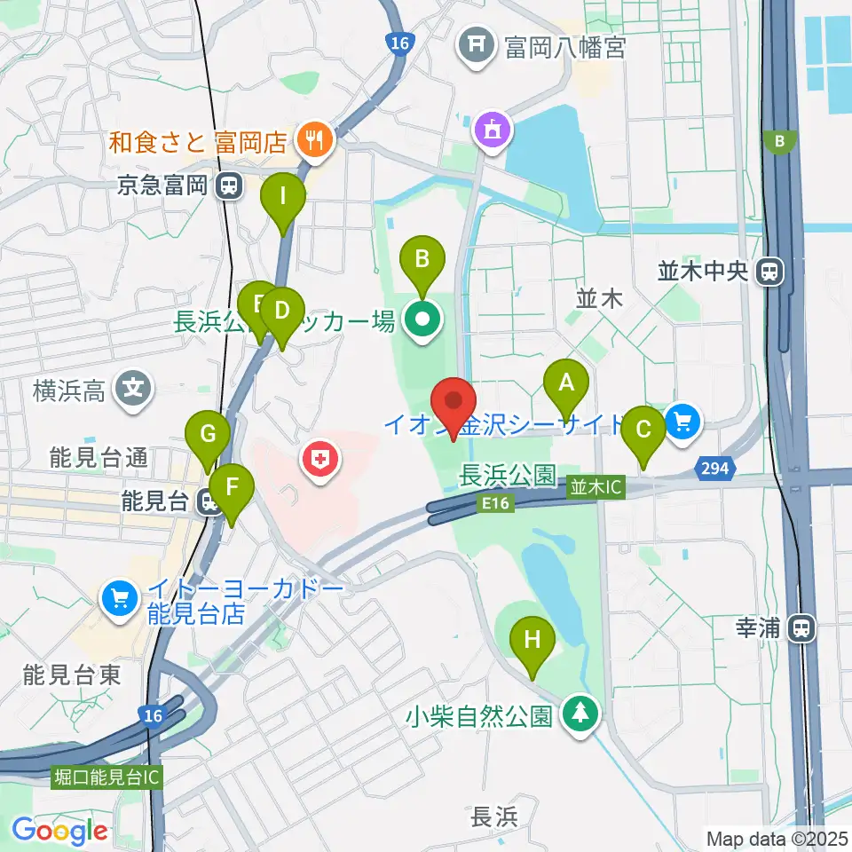 長浜公園野球場周辺の駐車場・コインパーキング一覧地図