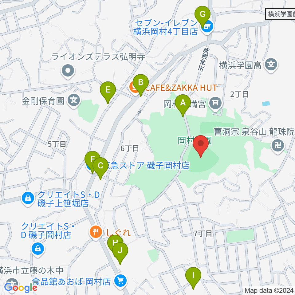 岡村公園野球場周辺の駐車場・コインパーキング一覧地図