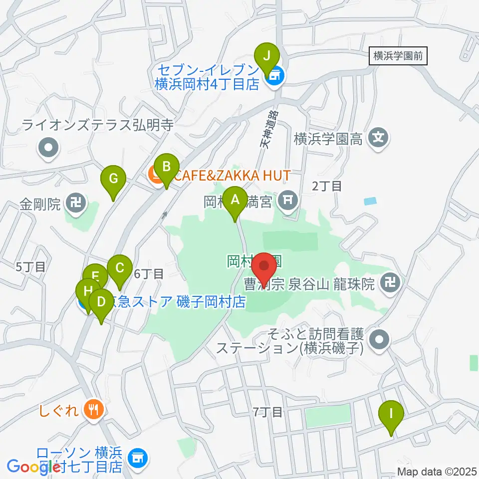 岡村公園野球場周辺の駐車場・コインパーキング一覧地図