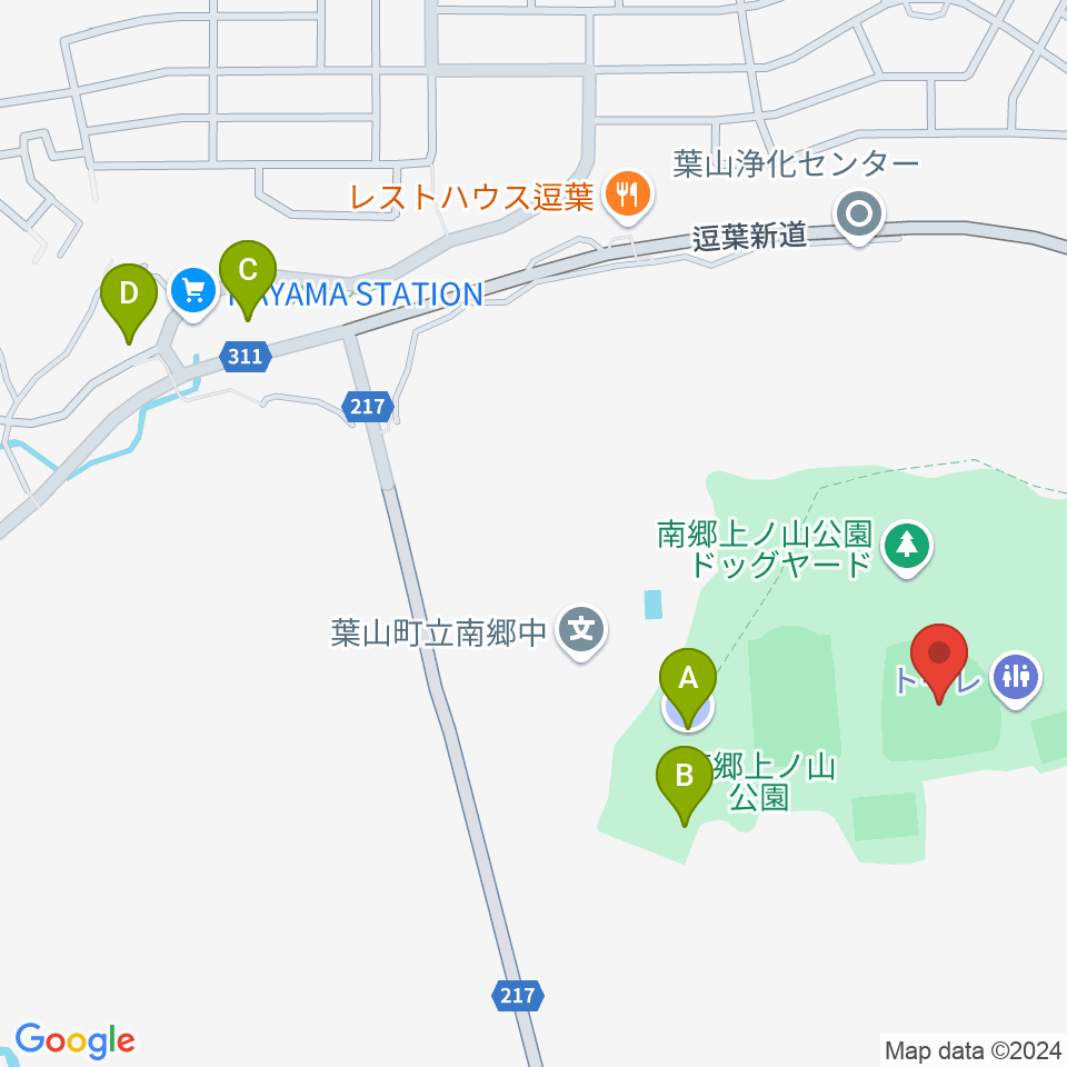 南郷上ノ山公園野球場周辺の駐車場・コインパーキング一覧地図