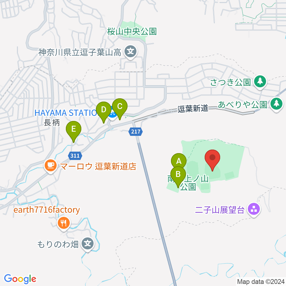 南郷上ノ山公園野球場周辺の駐車場・コインパーキング一覧地図