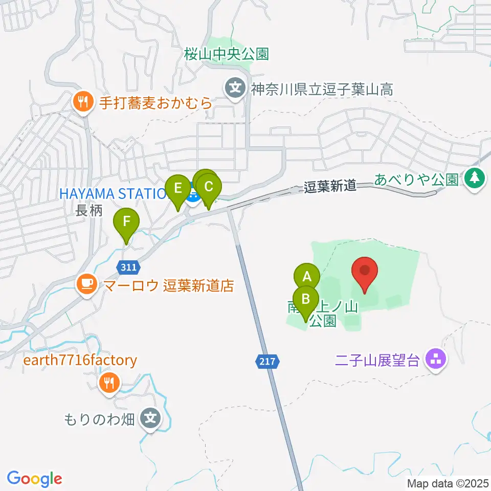 南郷上ノ山公園野球場周辺の駐車場・コインパーキング一覧地図