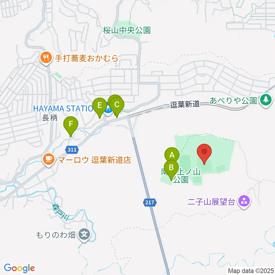 南郷上ノ山公園野球場周辺の駐車場・コインパーキング一覧地図