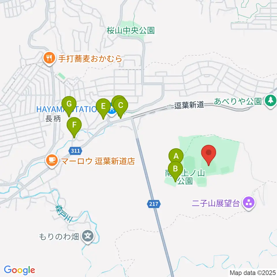 南郷上ノ山公園野球場周辺の駐車場・コインパーキング一覧地図