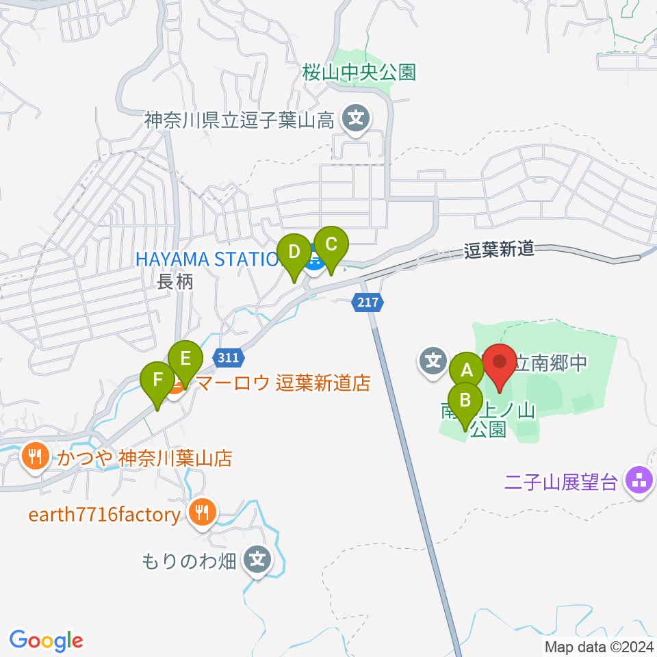 南郷上ノ山公園多目的グラウンド周辺の駐車場・コインパーキング一覧地図