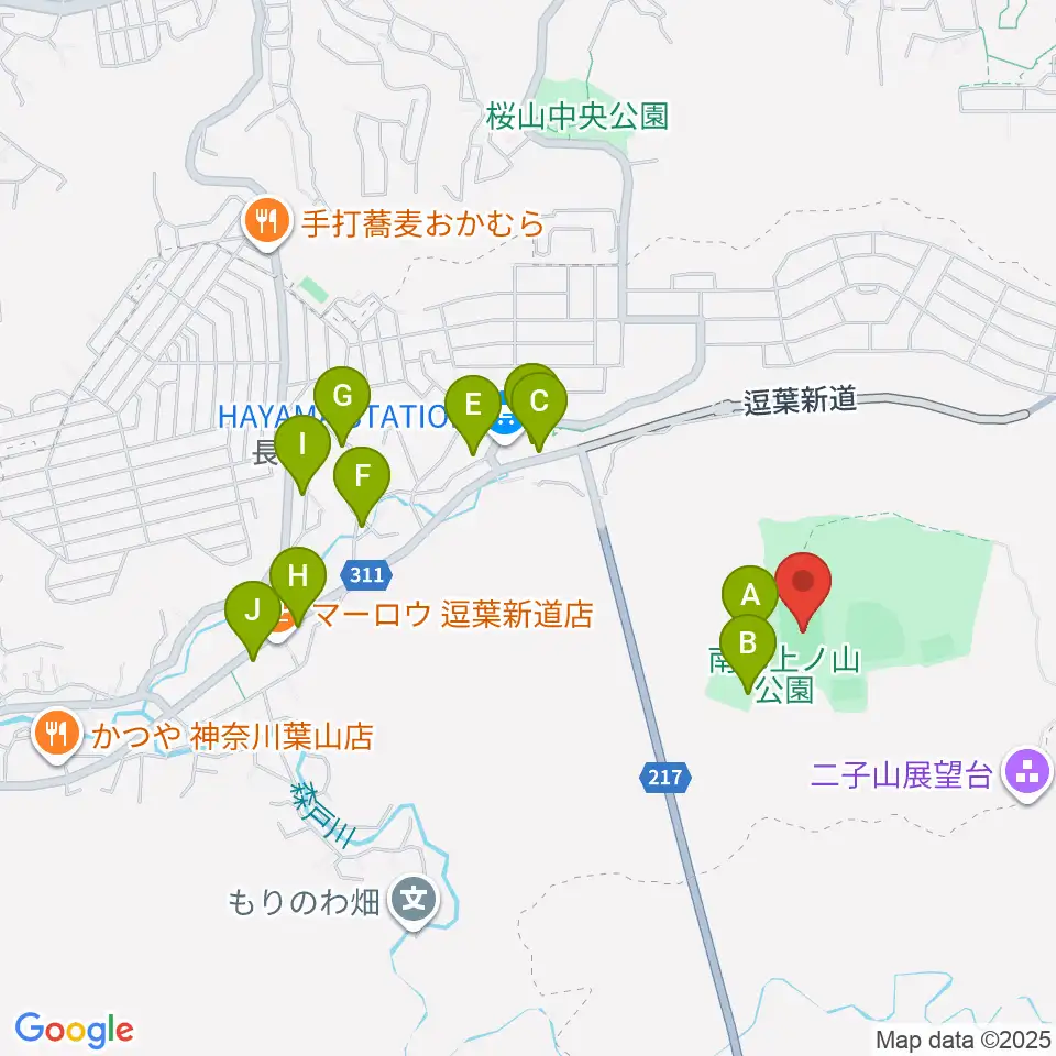 南郷上ノ山公園多目的グラウンド周辺の駐車場・コインパーキング一覧地図