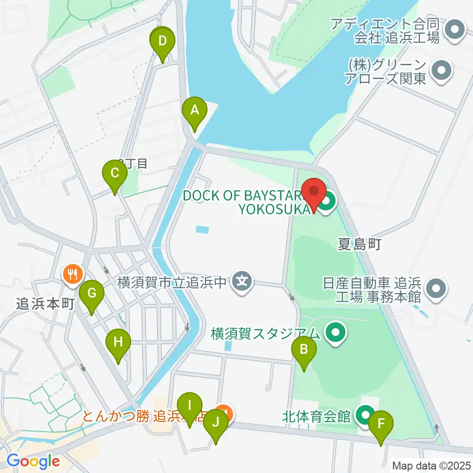 DOCK OF BAYSTARS YOKOSUKA周辺の駐車場・コインパーキング一覧地図
