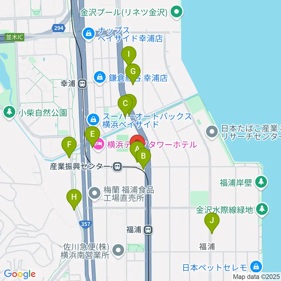 横浜市金沢産業振興センター周辺の駐車場・コインパーキング一覧地図
