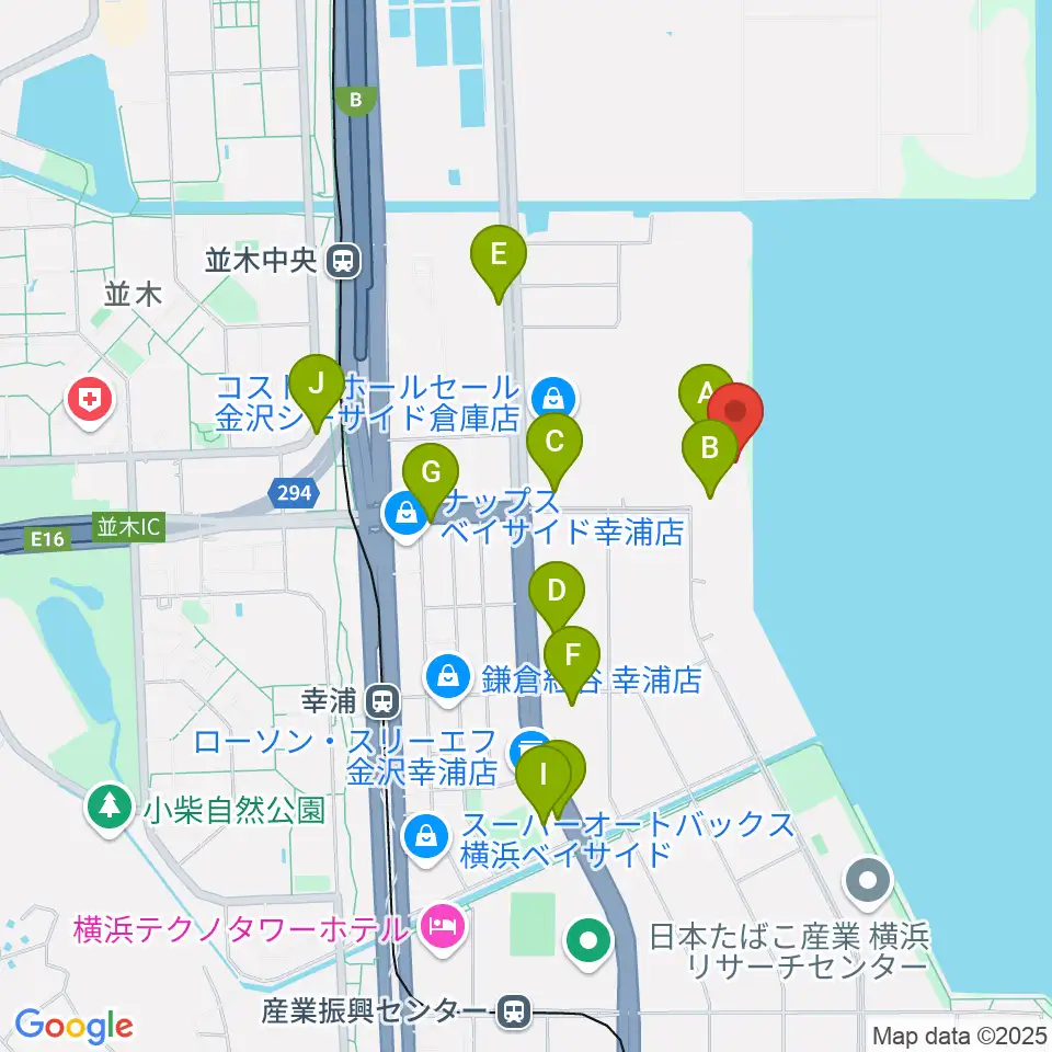 横浜市金沢プール周辺の駐車場・コインパーキング一覧地図