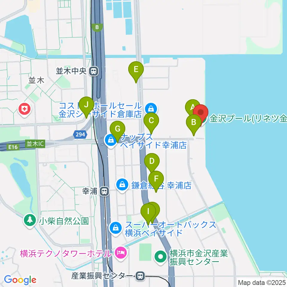 横浜市金沢プール周辺の駐車場・コインパーキング一覧地図