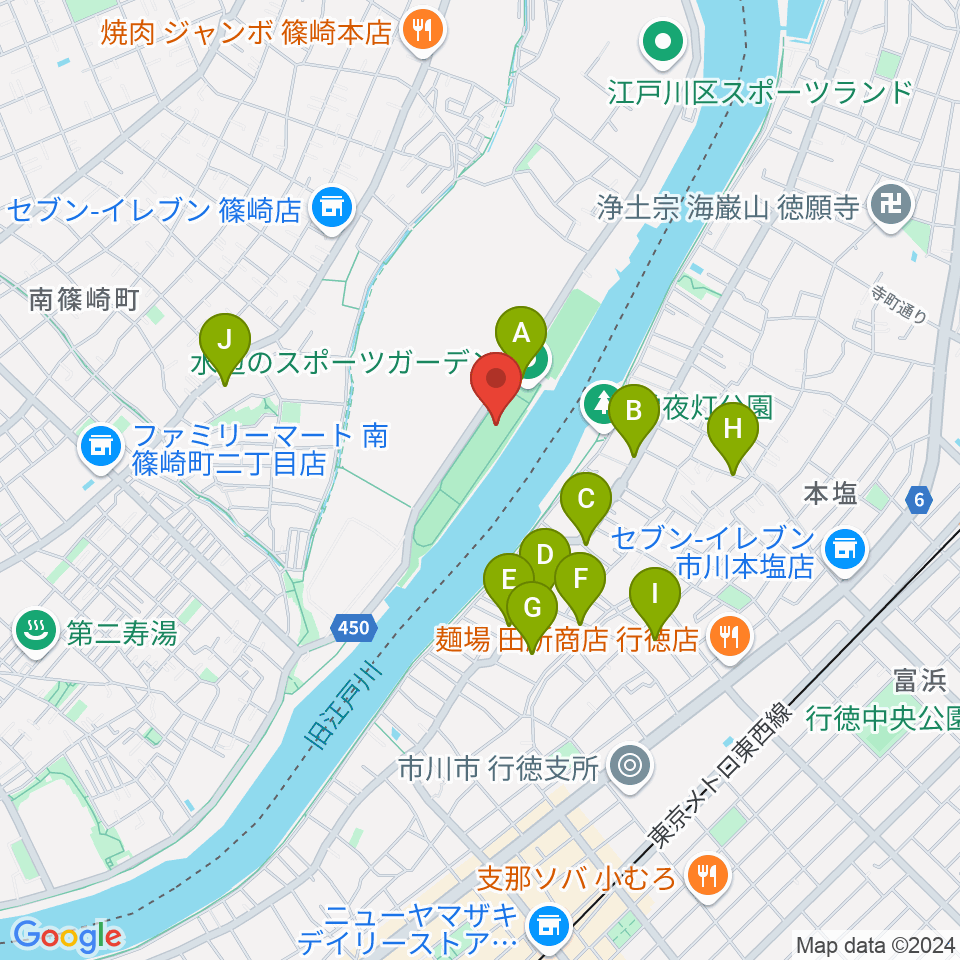 水辺のスポーツガーデン多目的広場周辺の駐車場・コインパーキング一覧地図