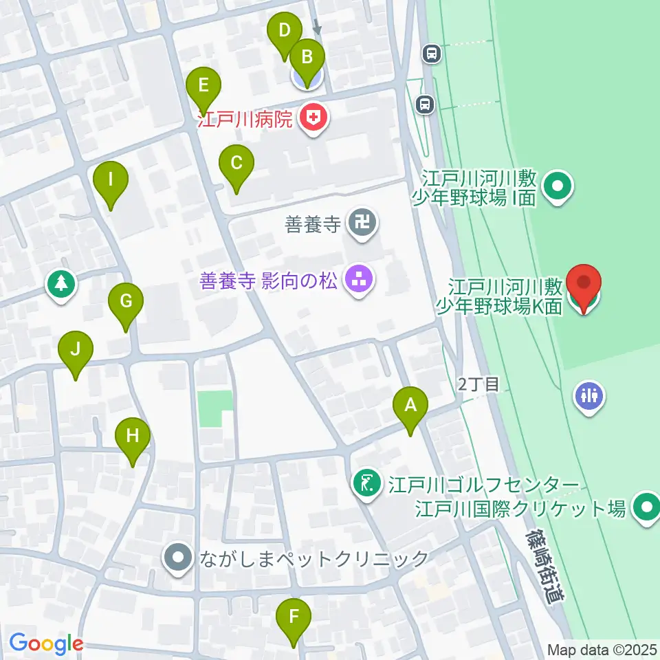 東小岩少年野球場周辺の駐車場・コインパーキング一覧地図