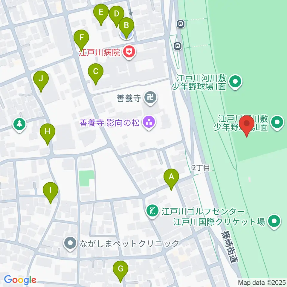 東小岩少年野球場周辺の駐車場・コインパーキング一覧地図
