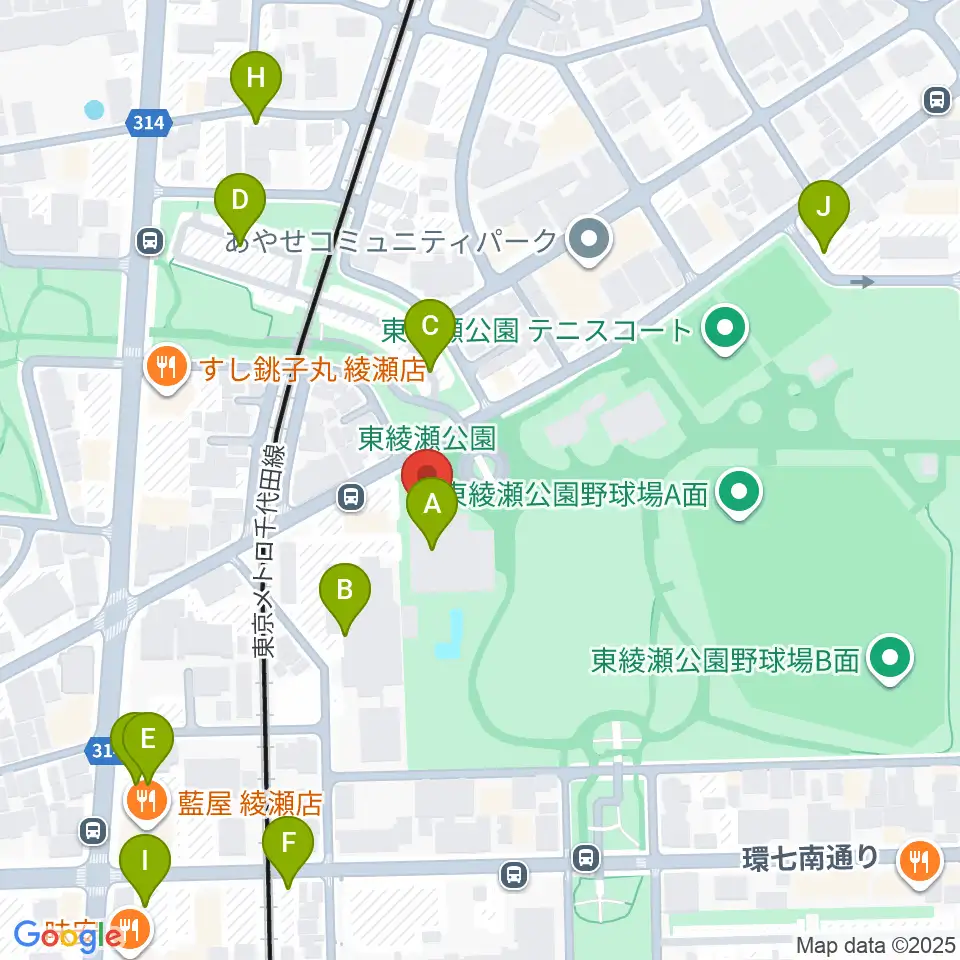 東綾瀬公園温水プール周辺の駐車場・コインパーキング一覧地図