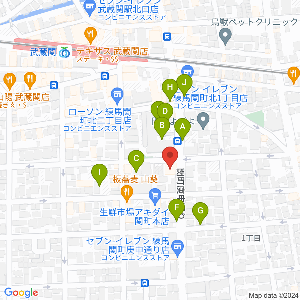 サウンドショット武蔵関店周辺の駐車場・コインパーキング一覧地図