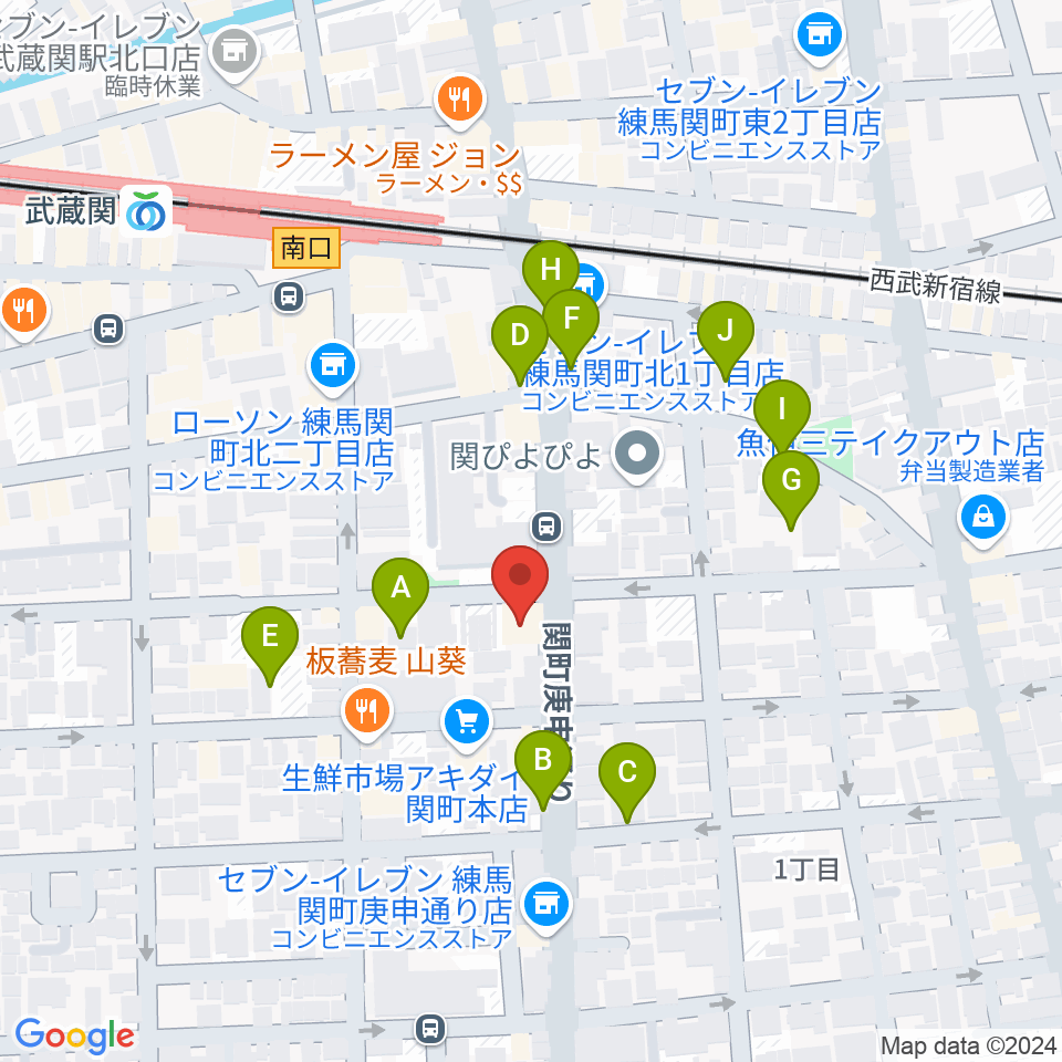 サウンドショット武蔵関店周辺の駐車場・コインパーキング一覧地図