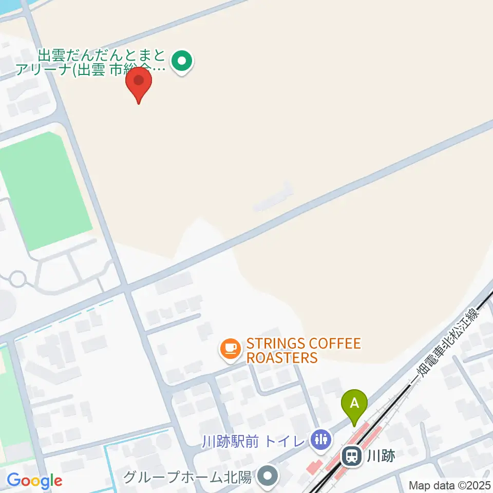 出雲だんだんとまとアリーナ周辺の駐車場・コインパーキング一覧地図