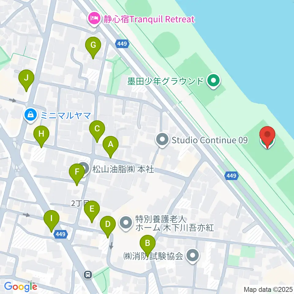 荒川四ツ木橋緑地少年サッカー場周辺の駐車場・コインパーキング一覧地図