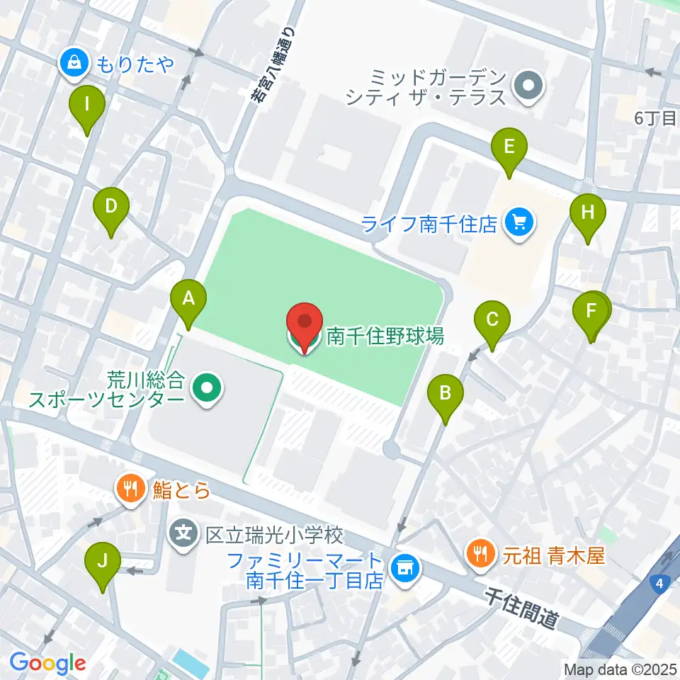 南千住野球場周辺の駐車場・コインパーキング一覧地図