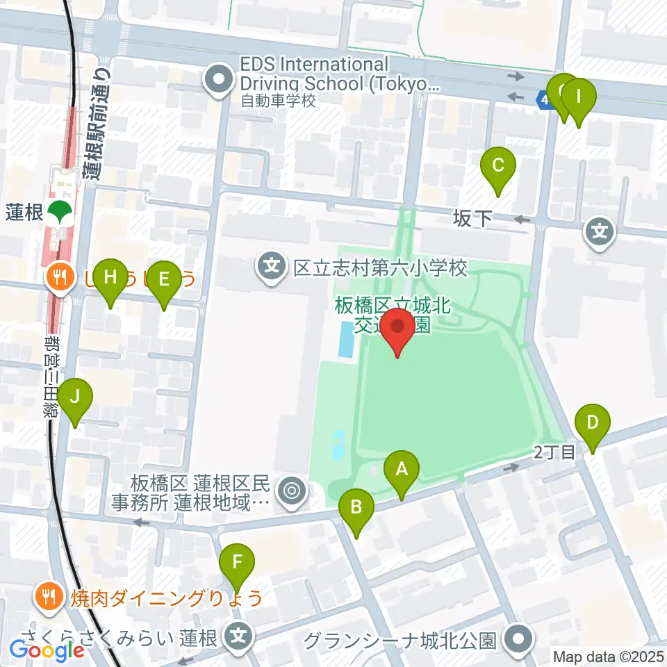 板橋区立城北野球場周辺の駐車場・コインパーキング一覧地図