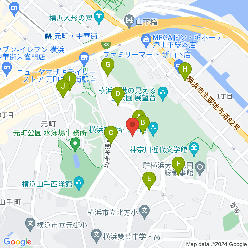 岩崎博物館 ゲーテ座記念周辺の駐車場・コインパーキング一覧地図