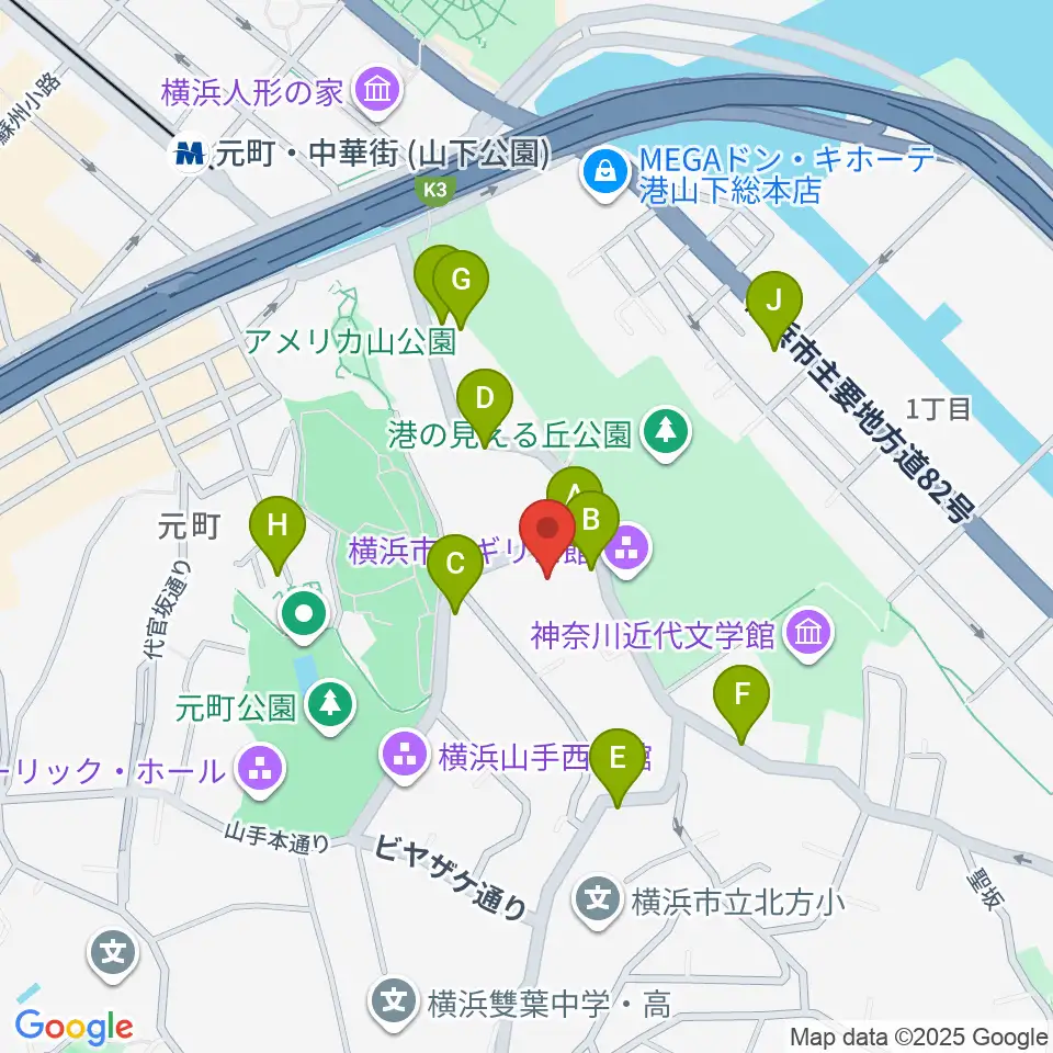 岩崎博物館 ゲーテ座記念周辺の駐車場・コインパーキング一覧地図