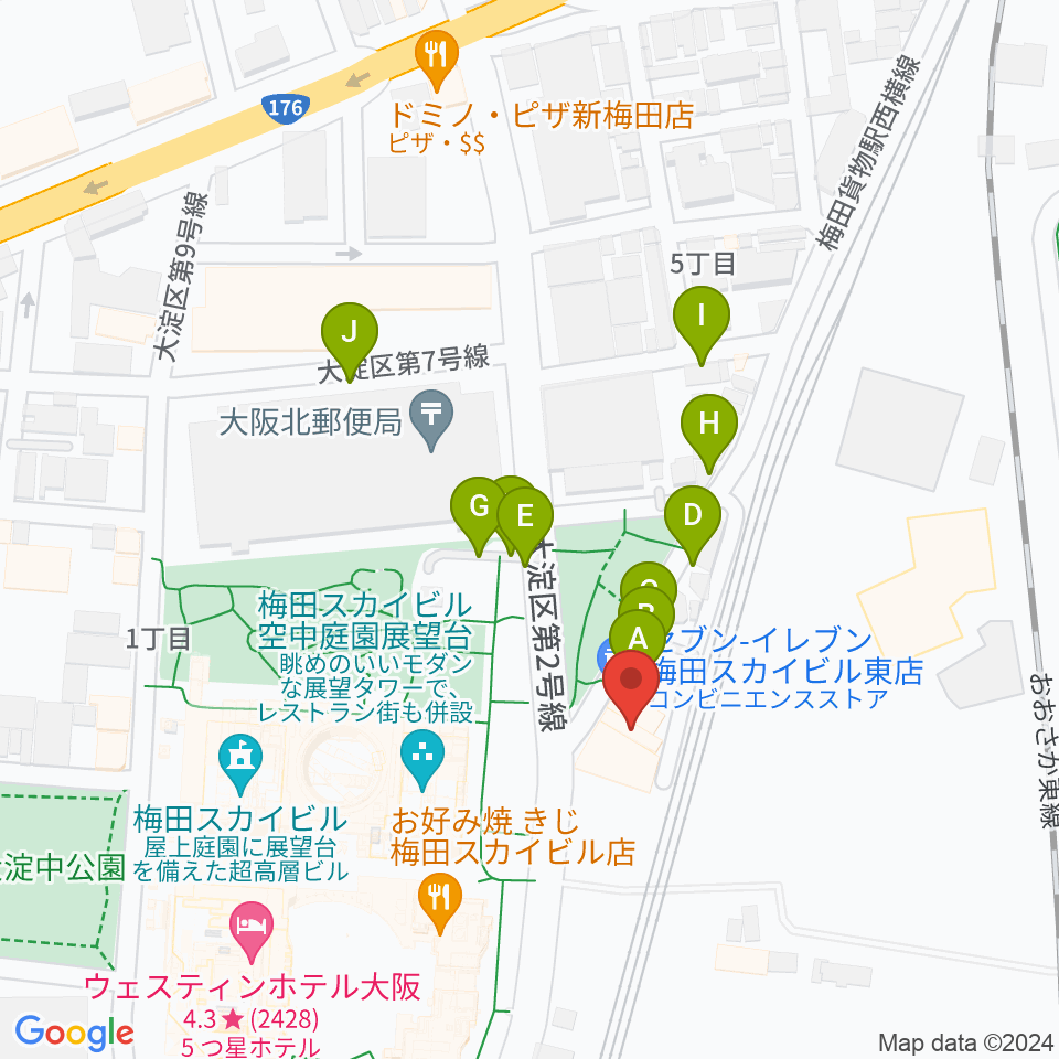 7th Note周辺の駐車場・コインパーキング一覧地図