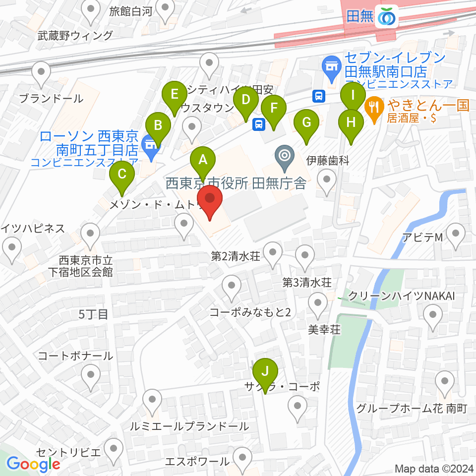 西東京市南町スポーツ・文化交流センターきらっと周辺の駐車場・コインパーキング一覧地図