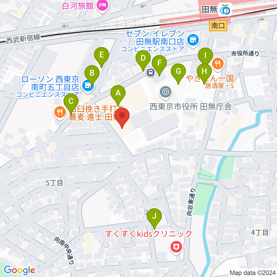 西東京市南町スポーツ・文化交流センターきらっと周辺の駐車場・コインパーキング一覧地図