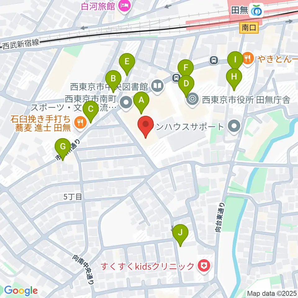 西東京市南町スポーツ・文化交流センターきらっと周辺の駐車場・コインパーキング一覧地図