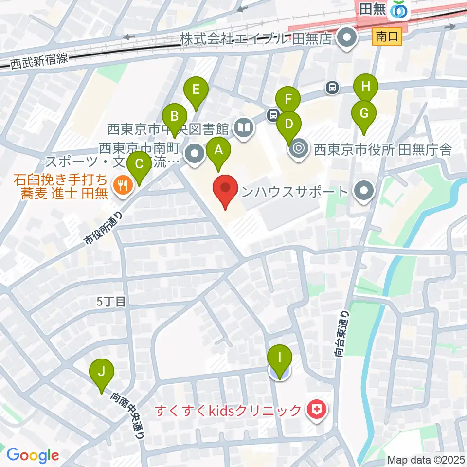 西東京市南町スポーツ・文化交流センターきらっと周辺の駐車場・コインパーキング一覧地図