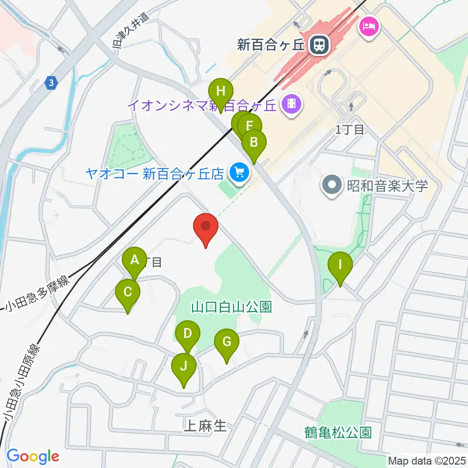 川崎市麻生スポーツセンター周辺の駐車場・コインパーキング一覧地図