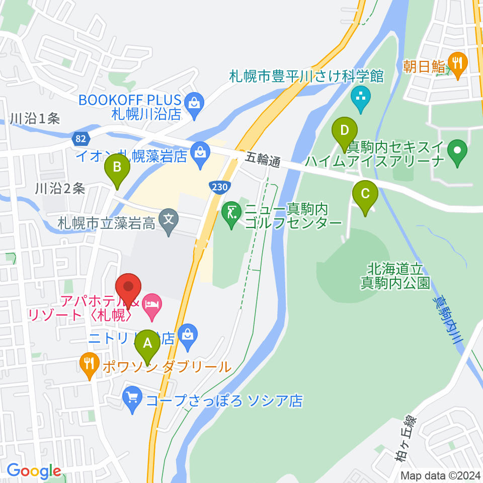 札幌市南区体育館周辺の駐車場・コインパーキング一覧地図