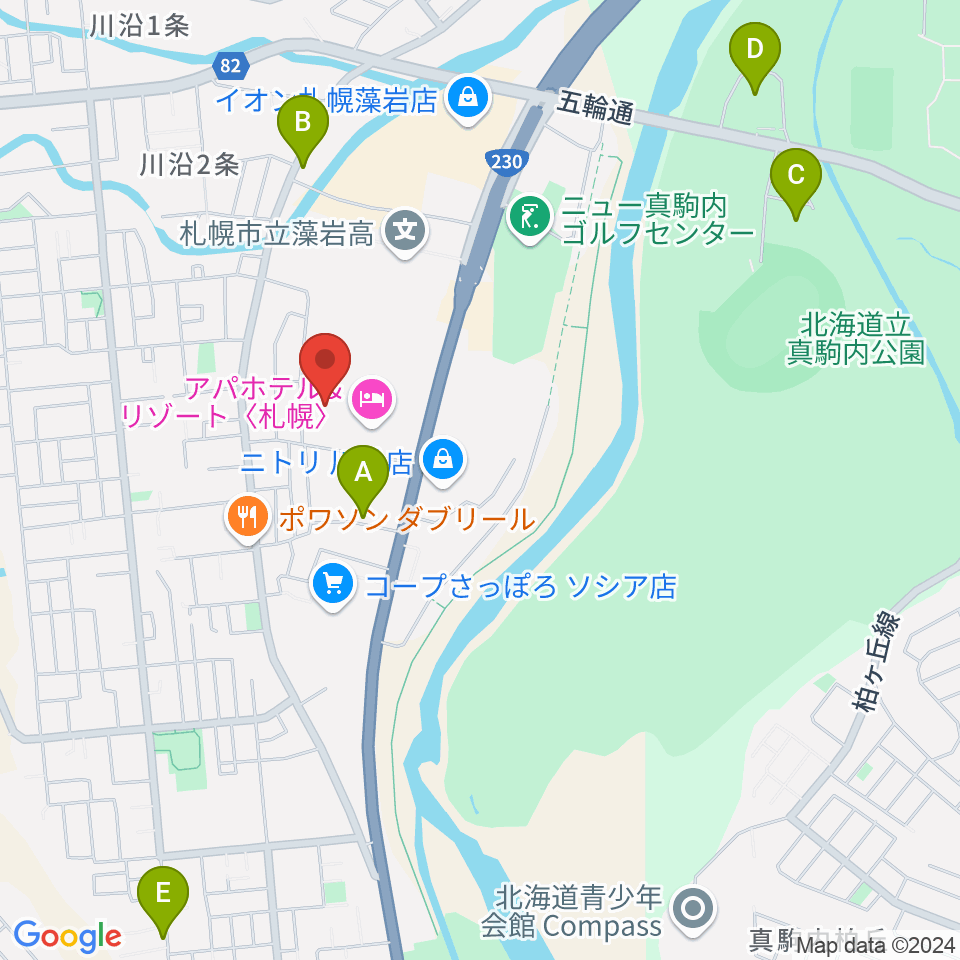 札幌市南区体育館周辺の駐車場・コインパーキング一覧地図