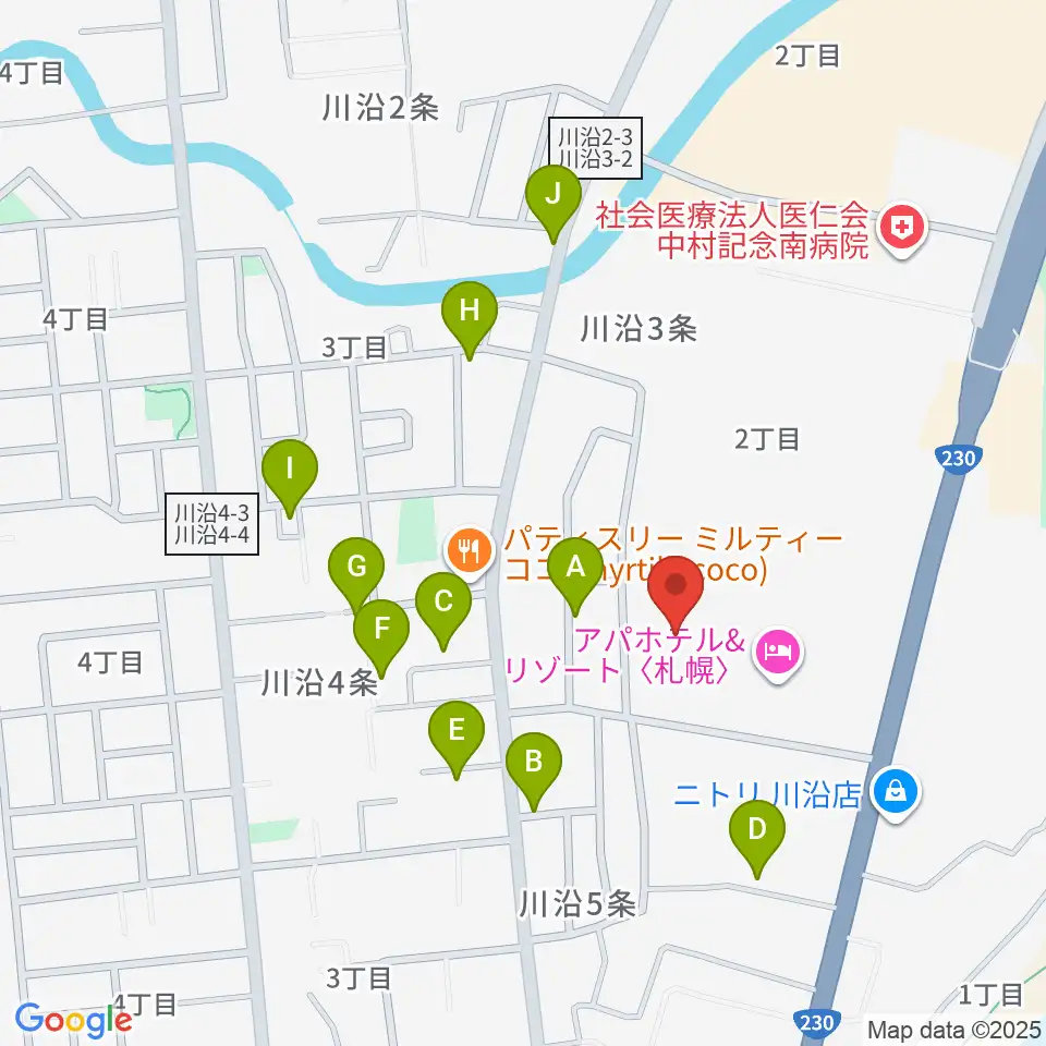 札幌市南区体育館周辺の駐車場・コインパーキング一覧地図