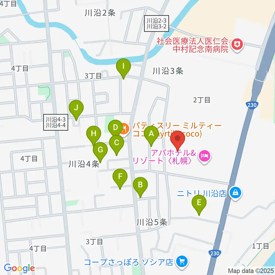 札幌市南区体育館周辺の駐車場・コインパーキング一覧地図