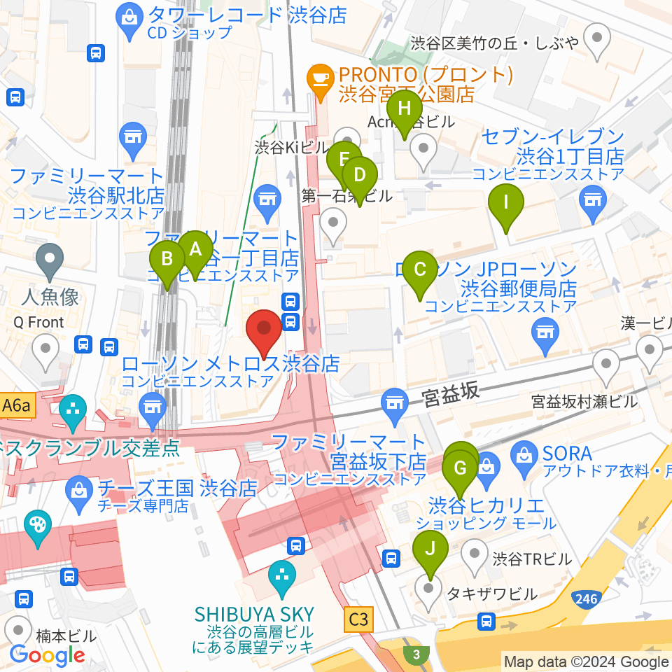 Bunkamuraル・シネマ渋谷宮下周辺の駐車場・コインパーキング一覧地図
