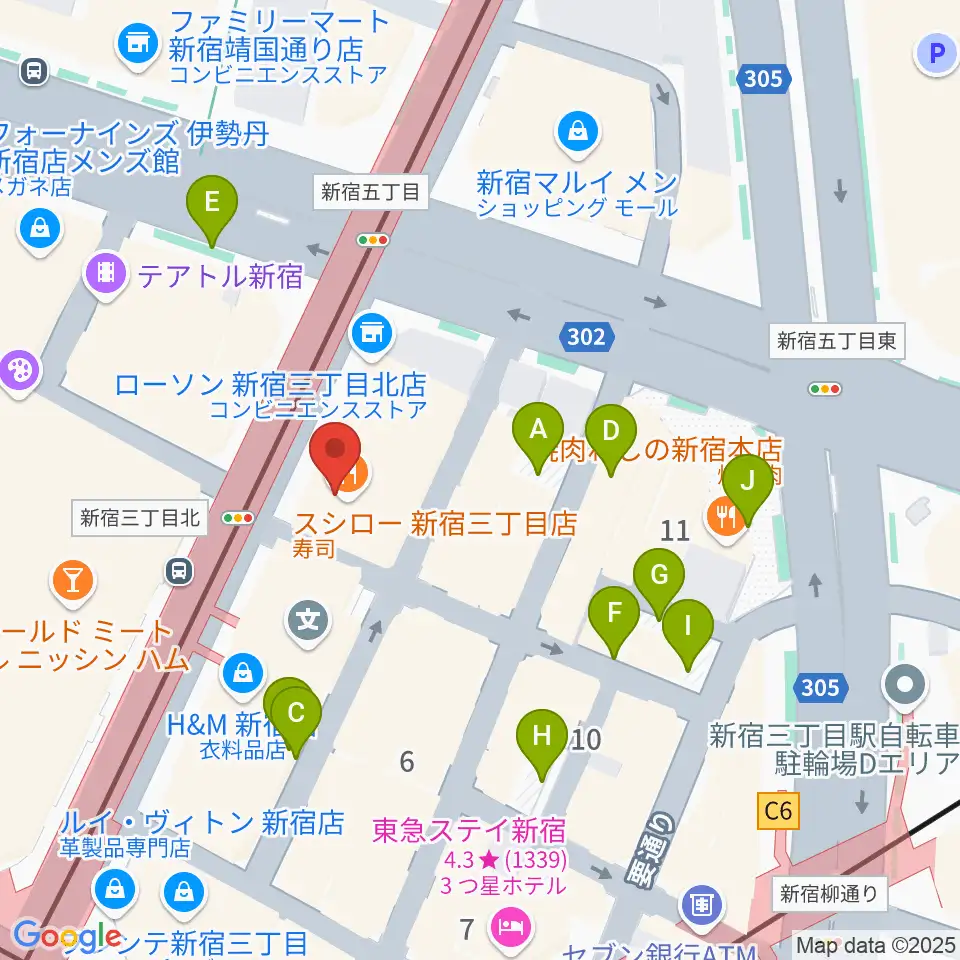 キノシネマ新宿周辺の駐車場・コインパーキング一覧地図