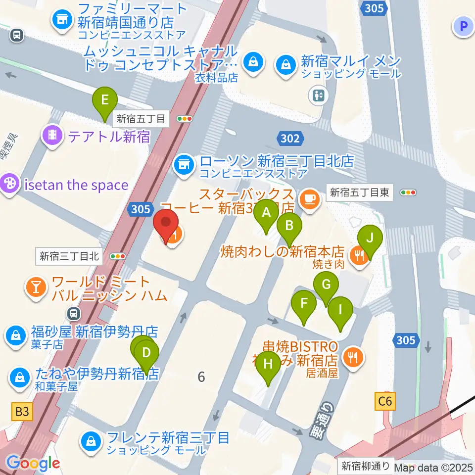 キノシネマ新宿周辺の駐車場・コインパーキング一覧地図