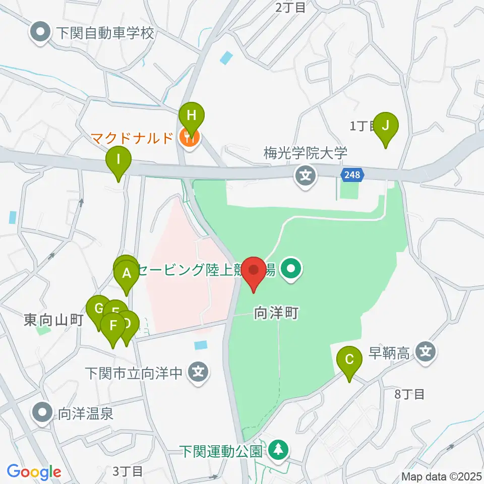 J:COMアリーナ下関周辺の駐車場・コインパーキング一覧地図