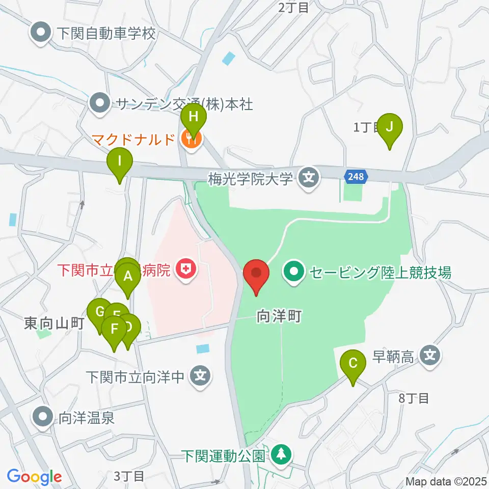 J:COMアリーナ下関周辺の駐車場・コインパーキング一覧地図