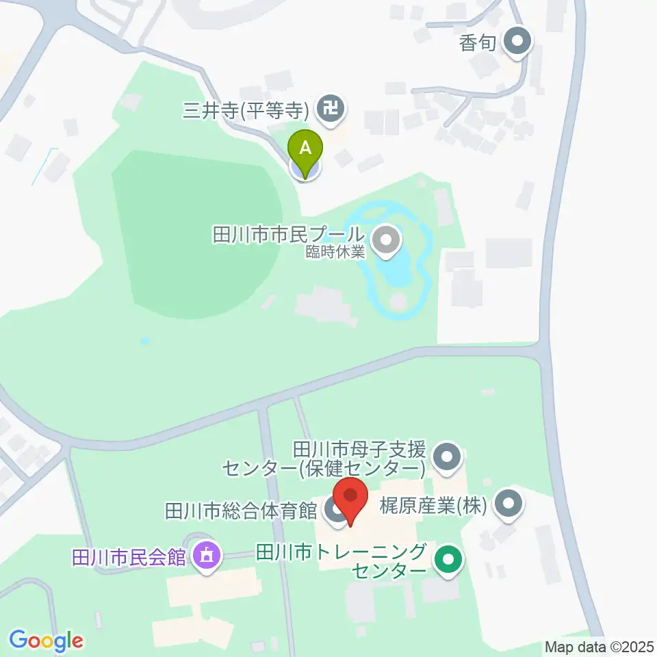 田川市総合体育館周辺の駐車場・コインパーキング一覧地図