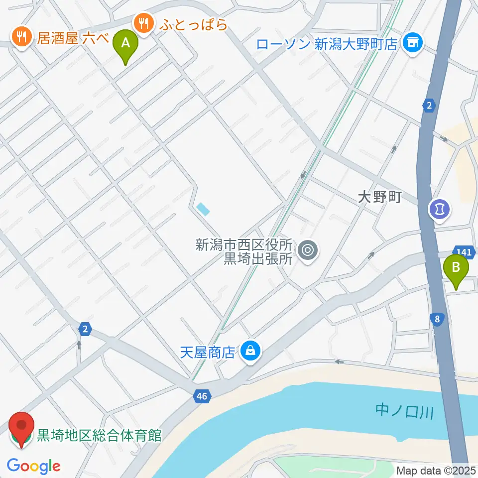 黒埼地区総合体育館周辺の駐車場・コインパーキング一覧地図