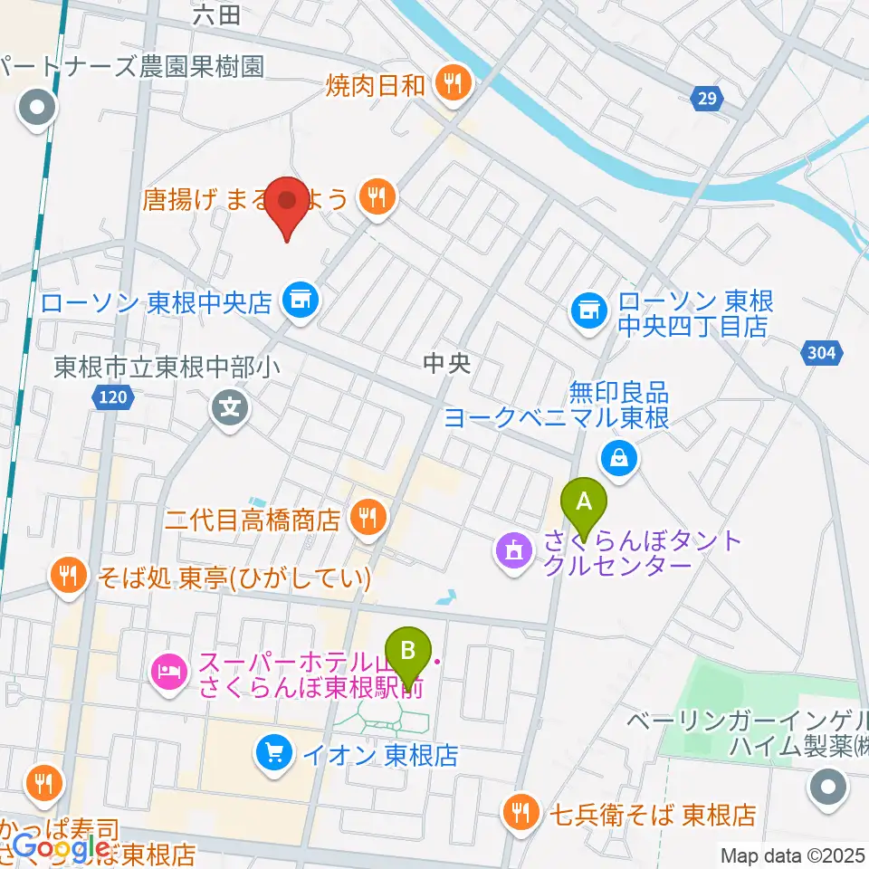東根市中央運動公園体育館周辺の駐車場・コインパーキング一覧地図