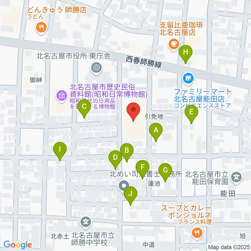 北名古屋市総合体育館周辺の駐車場・コインパーキング一覧地図