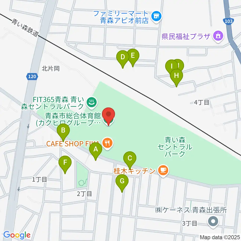 カクヒログループスーパーアリーナ周辺の駐車場・コインパーキング一覧地図