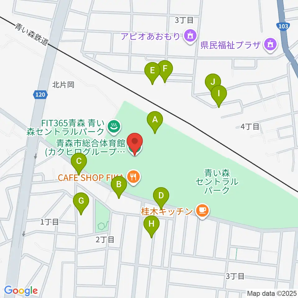 カクヒログループスーパーアリーナ周辺の駐車場・コインパーキング一覧地図
