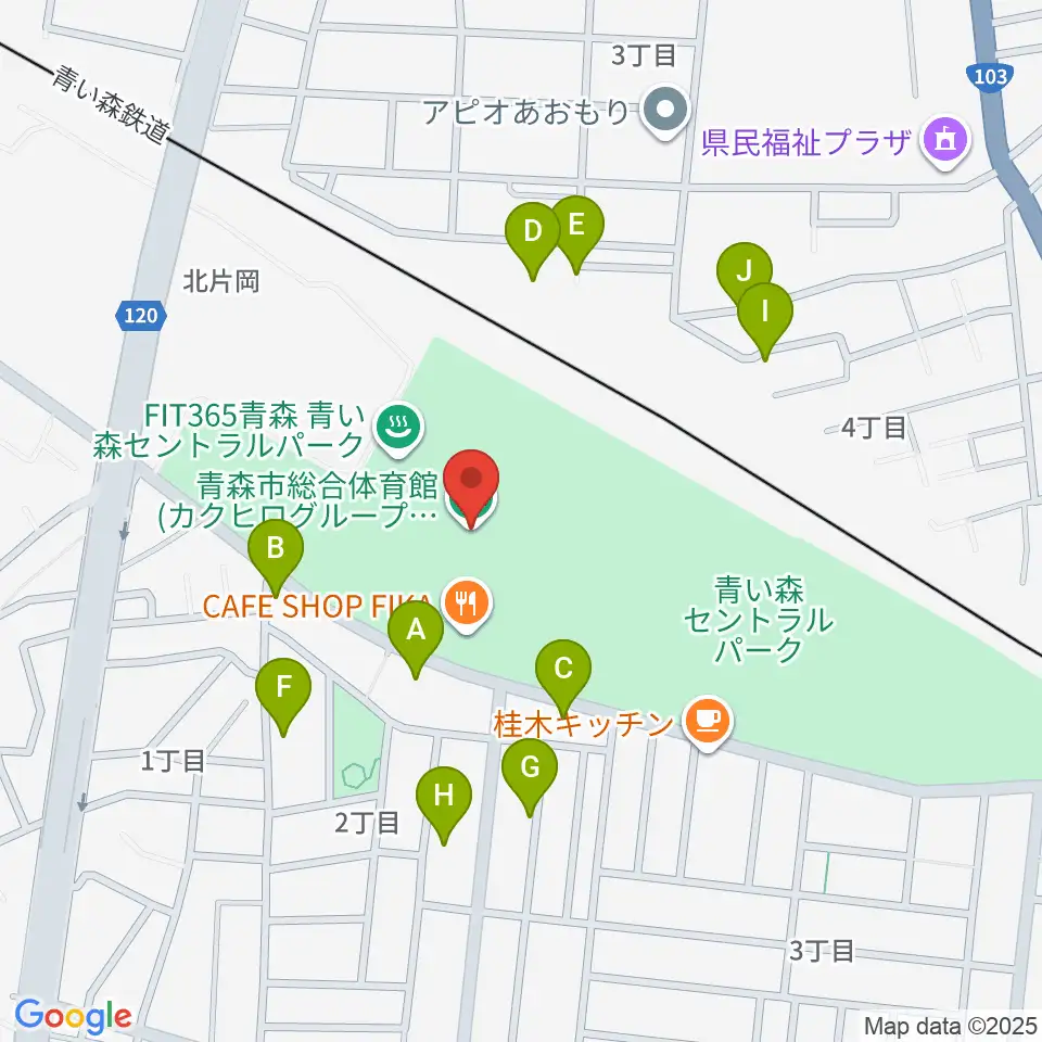 カクヒログループスーパーアリーナ周辺の駐車場・コインパーキング一覧地図
